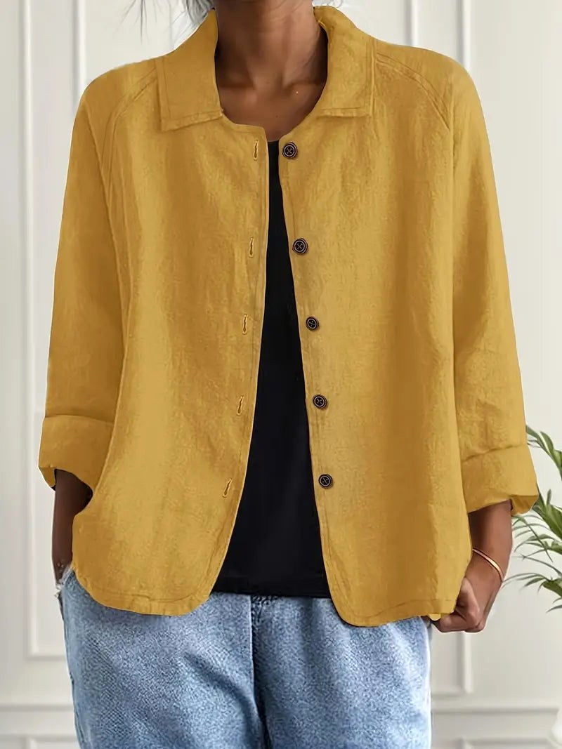 Denise Women's Classic Light Long Sleeve Top - Yellow