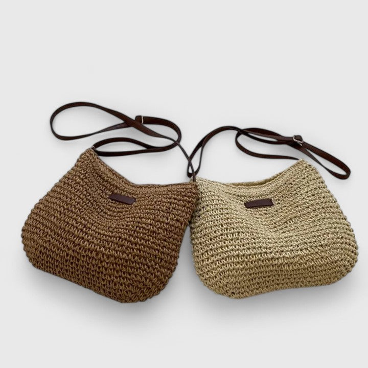 Simona Woven Shoulder Bag - detail texture