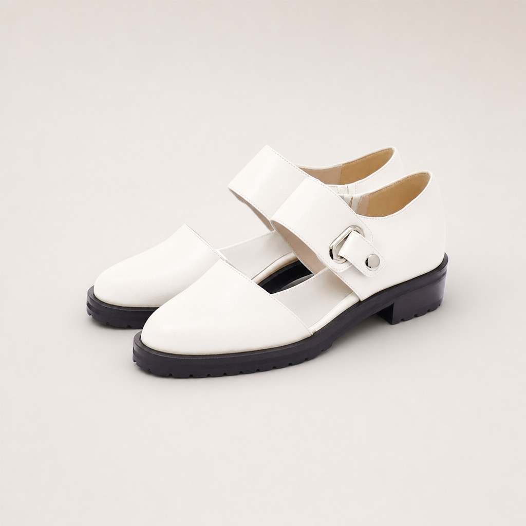 Nadia Elegant Slip-On Loafer - White
