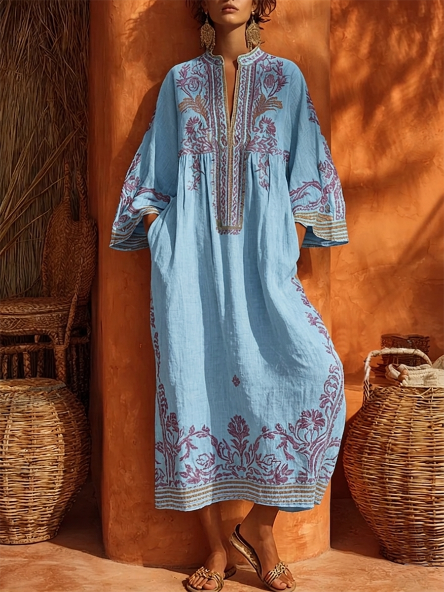 Celestina | Embroidered Boho Dress