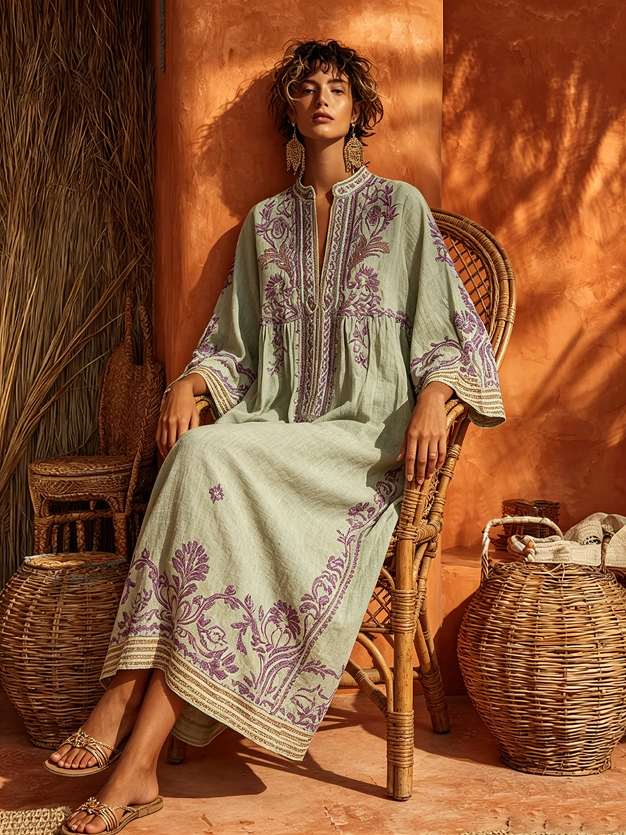 Celestina | Embroidered Boho Dress