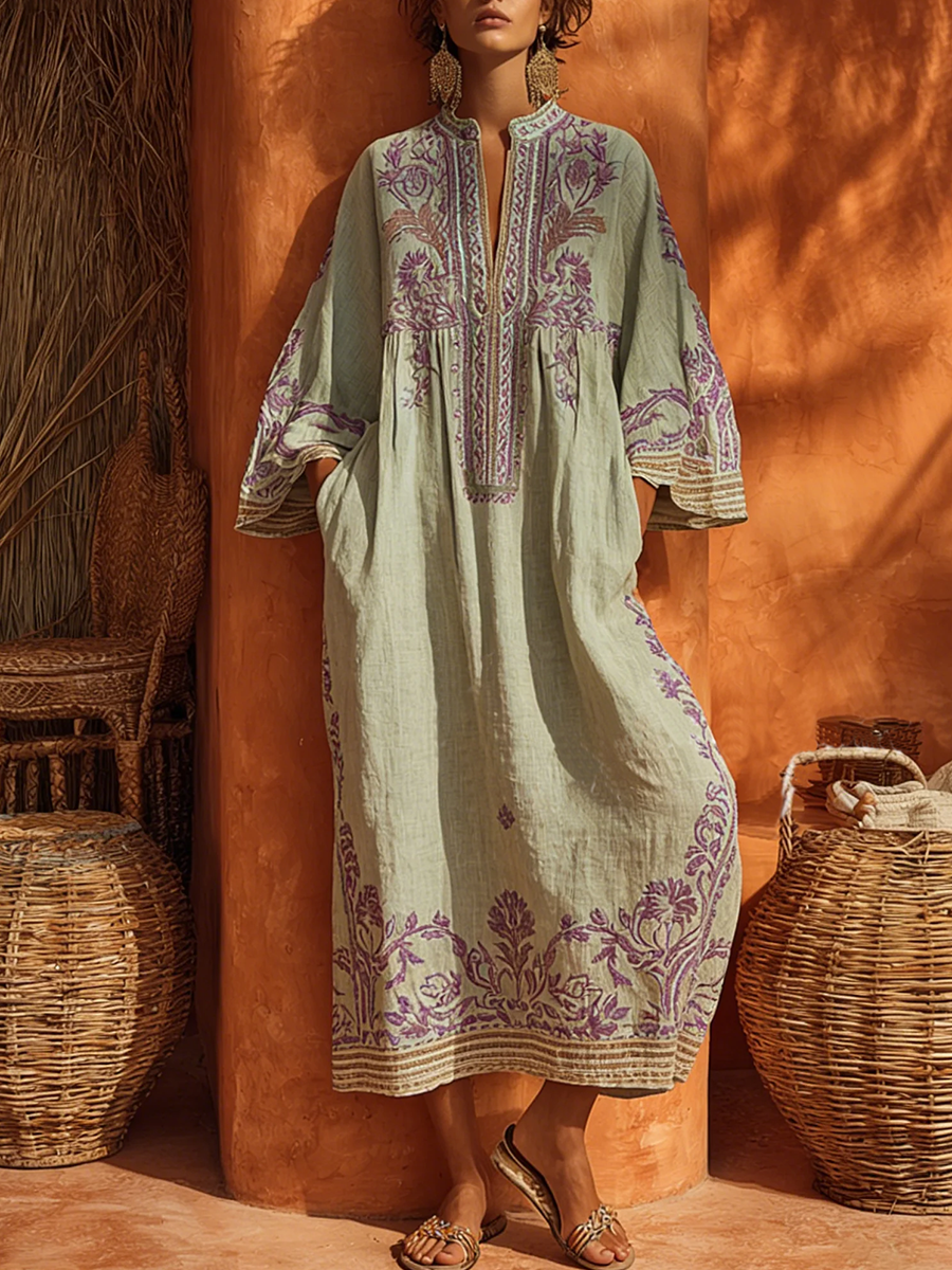 Celestina | Embroidered Boho Dress