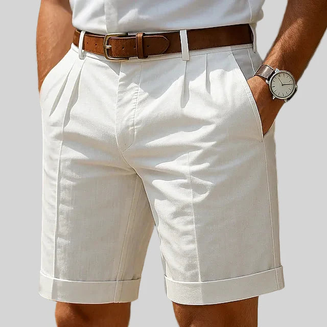 Summer Pleated Shorts - front view
